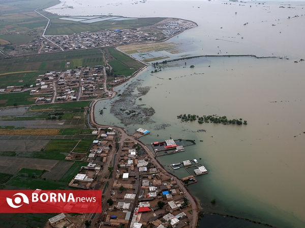 تصاویر هوایی از سیل در خوستان