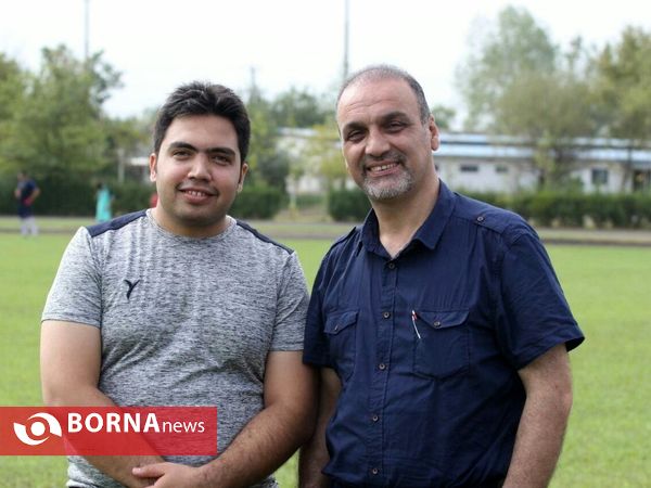 در حاشیه تمرینات تیم فوتبال سپیدرود رشت قبل از دربی