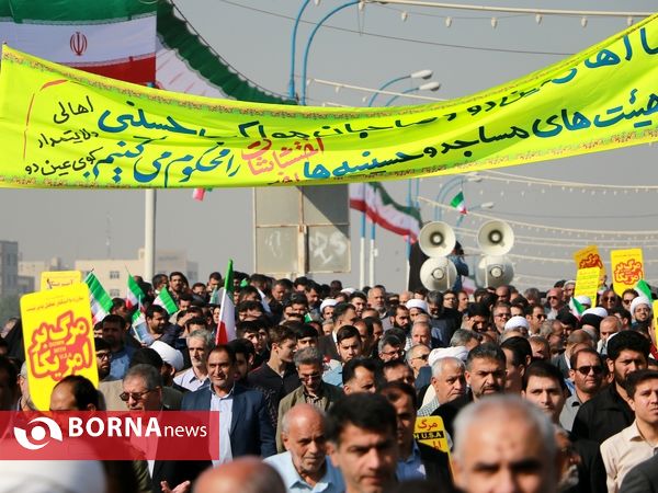 راهپیمایی حمایت از ولایت و اقتدار کشور - اهواز