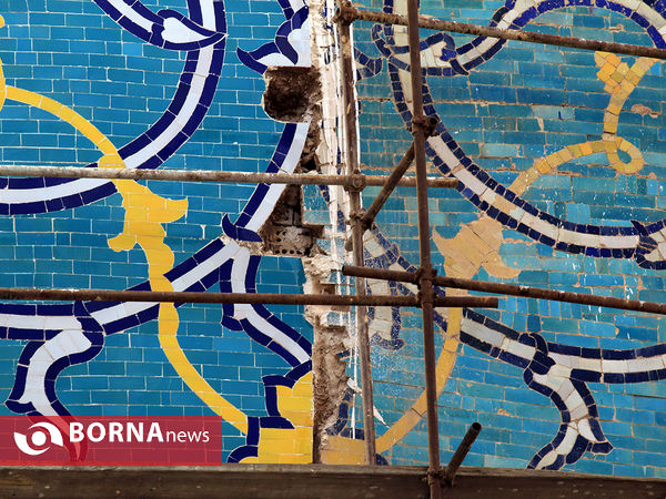 گنبد مسجد امام اصفهان در حال بارسازی