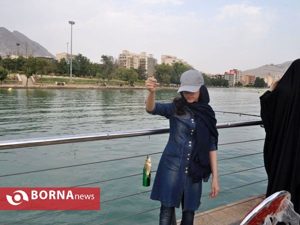 مسابقه ماهیگیری ورزشی در دریاچه کیو خرم آباد