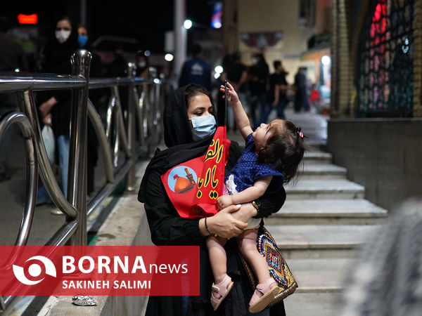 حال و هوای شب چهارم محرم در میدان تجریش