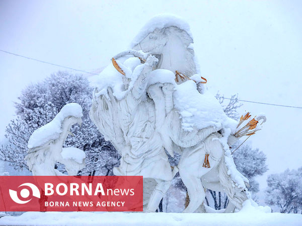 بارش شدید برف در اراک