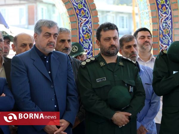 افتتاح گلزار شهدای گمنام  لاهیجان با حضور سردار باقر زاده