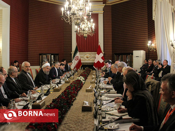 نشست خبری رئیس جمهور ایران و سوئیس