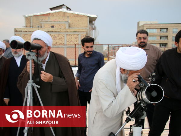 تلاش برای رویت هلال ماه شوال در ارومیه 