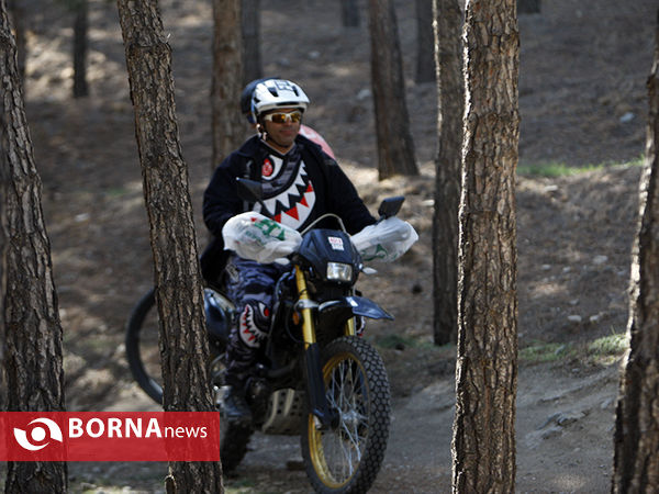 در حاشیه تمرینات دوچرخه سوران کوهستان- پارک چیتگر