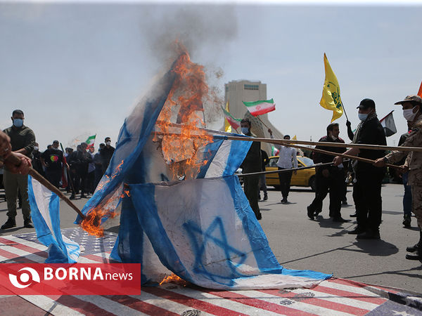 راهپیمایی خودرویی روز قدس در میادین اصلی تهران