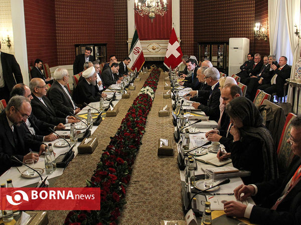 نشست خبری رئیس جمهور ایران و سوئیس