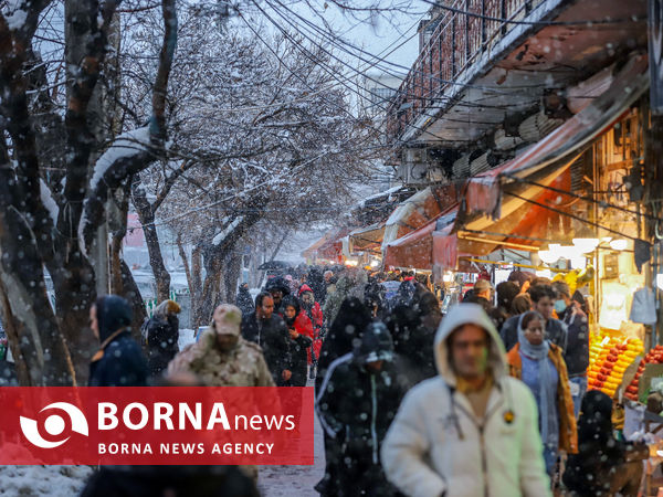 بارش شدید برف در اراک