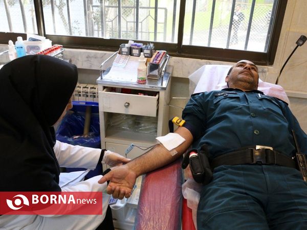صبحگاه مشترک نیروی انتظامی و انتقال خون خراسان رضوی