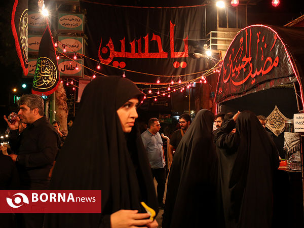 شب هشتم محرم در محله "چهارراه آبسردار تهران"