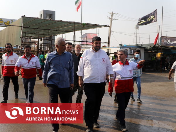 بازدید رییس جمعیت هلال احمر جمهوری اسلامی از مرز شلمچه
