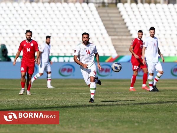 دیدار تیم های ملی فوتبال لبنان و ایران