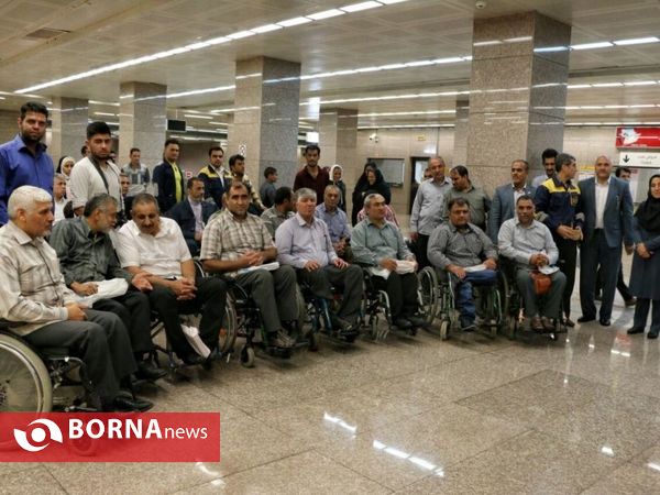 بازدید جانبازان و معلولین ویلچری از مترو شیراز