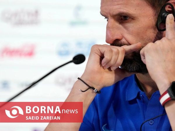 نشست خبری مربی انگلستان پیش از دیدار مقابل ایران