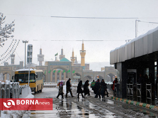مشهد زیر چتر برف