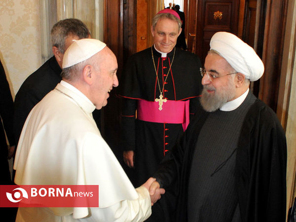 دیدار دکتر روحانی با پاپ فرانسیس و نخست وزیر واتیکان