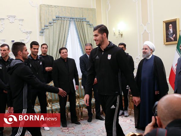 دیدار تیم ملی فوتبال با دکتر روحانی