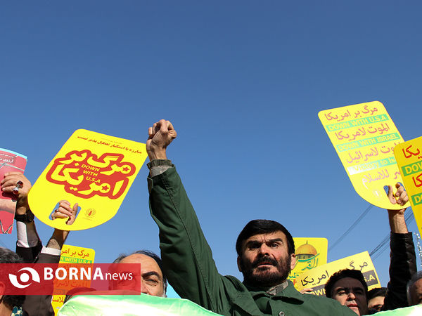 راهپیمایی مردم تهران بر علیه آمریکا و رژیم صهیونیستی
