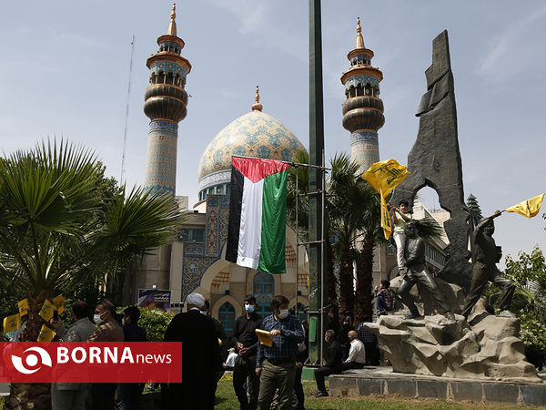 راهپیمایی خودرویی روز قدس در میادین اصلی تهران