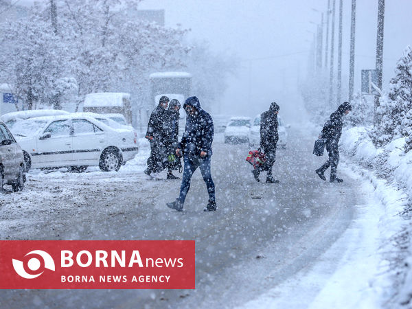 بارش شدید برف در اراک