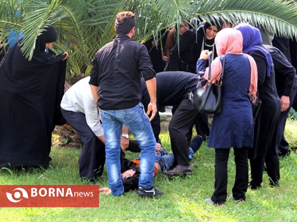 تشییع پیکر جان‌باختگان گیلانی فاجعه منا در رشت