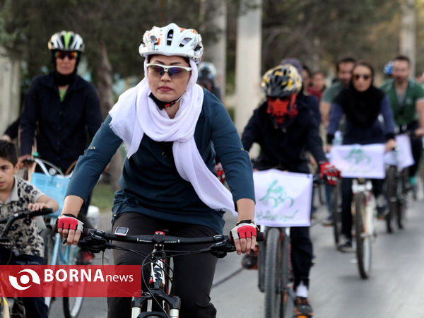 دوچرخه سواری سازمان های مردم نهاد جوانان فارس به مناسبت هفته محیط زیست