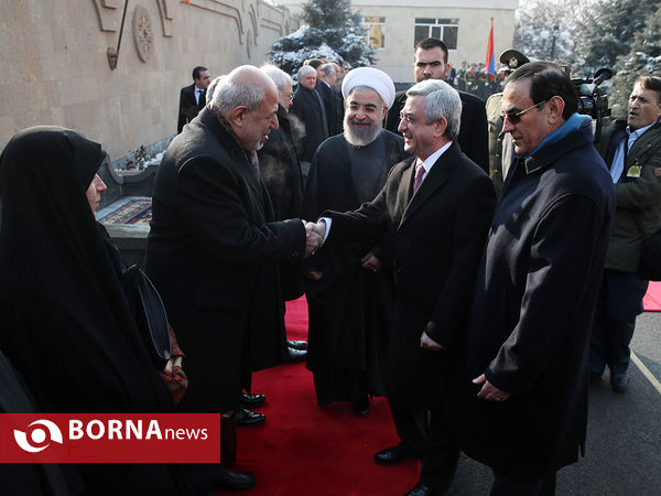 استقبال رسمی رییس جمهوری ارمنستان از دکتر روحانی