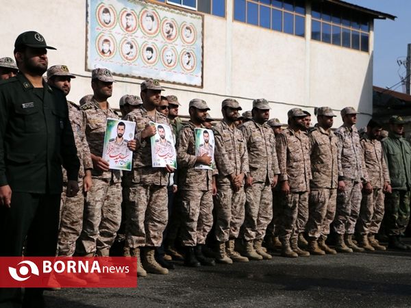 مراسم تشییع پیکر دو شهید گیلانی مدافع حرم