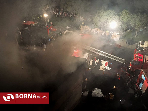 آتش سوزی انبار پلاستیک در جنوب تهران
