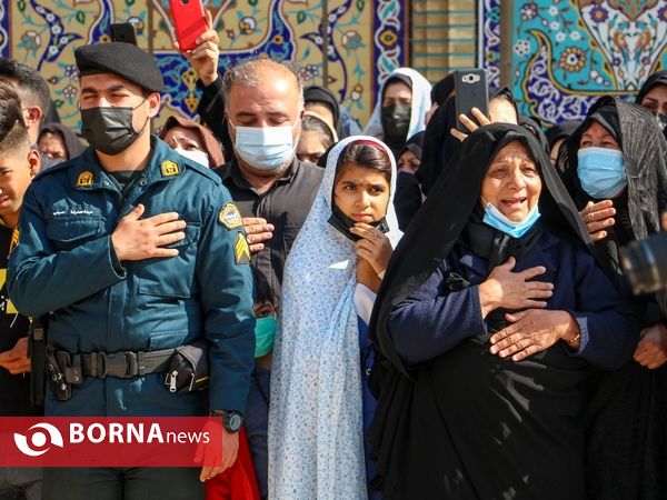تشییع پیکر شهید مدافع وطن «اکبر رنجبر» در شیراز