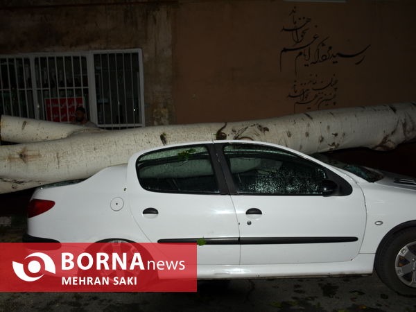 خسارت های باران و طوفان در اراک