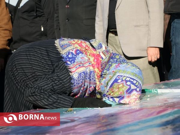 مراسم تشییع پیکر مطهر ۸ شهید گمنام در رشت