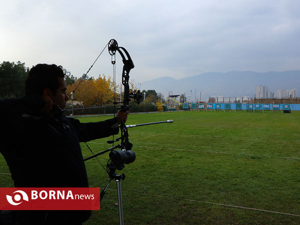 دیدار محمدرضا داورزنی معاون توسعه ورزش قهرمانی و حرفه‌ای وزارت ورزش و جوانان ار اردوی تیم ملی تیراندازی