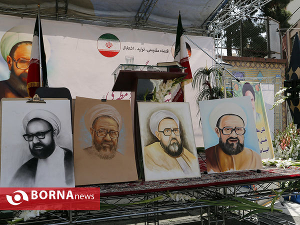 مراسم گلباران محل شهادت استاد مطهری