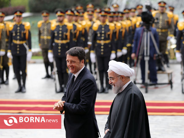 استقبال رسمی از نخست وزیر ایتالیا و مذاکره مقامات عالی رتبه دو کشور