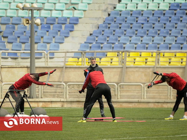 تمرین تیم فوتبال پرسپولیس در ورزشگاه شهید کاظمی