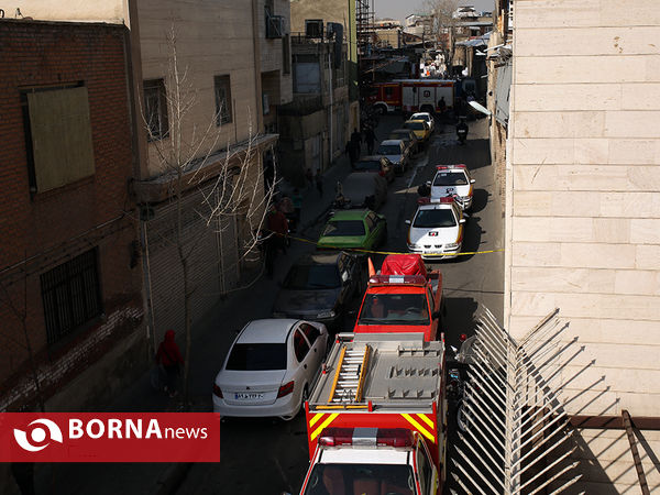 آتش سوزی انبار پنبه در خیابان مولوی تهران