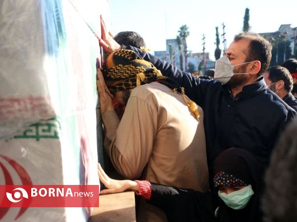 مراسم تشییع پیکر مطهر ۸ شهید گمنام در رشت