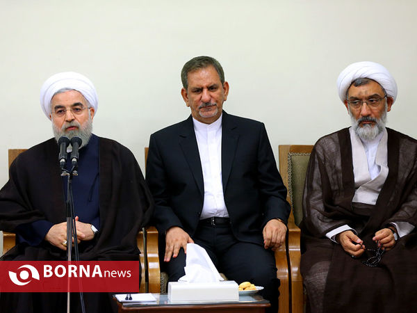 دیدار ‫رئیس جمهوری و اعضای هیأت با رهبر انقلاب