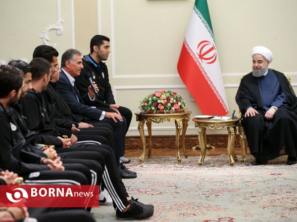 دیدار تیم ملی فوتبال با دکتر روحانی