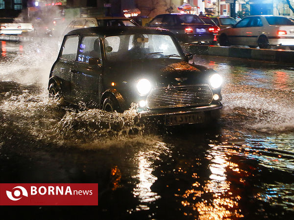 آب گرفتگی معابر خیابان های تهران