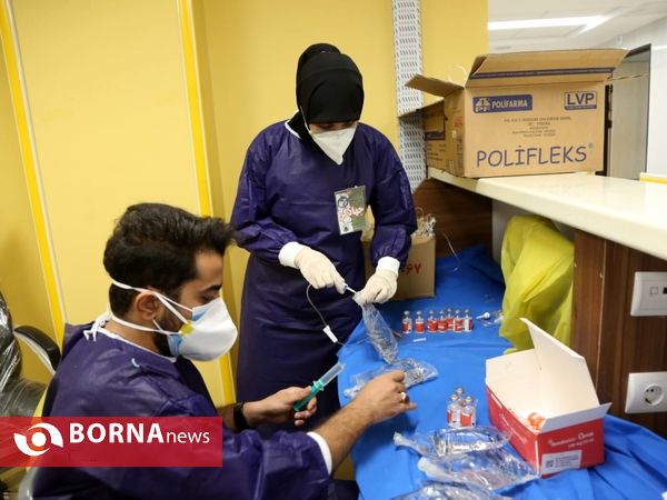 حضور نیروهای داوطلب جهادی گروه پیامبررحمت _ بیمارستان فیروز آبادی شهرستان ری