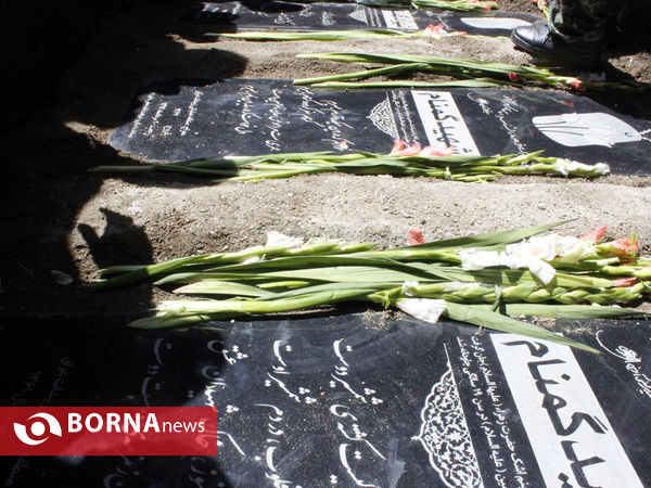 مراسم تشیع پیکر شهدای گمنام در همدان