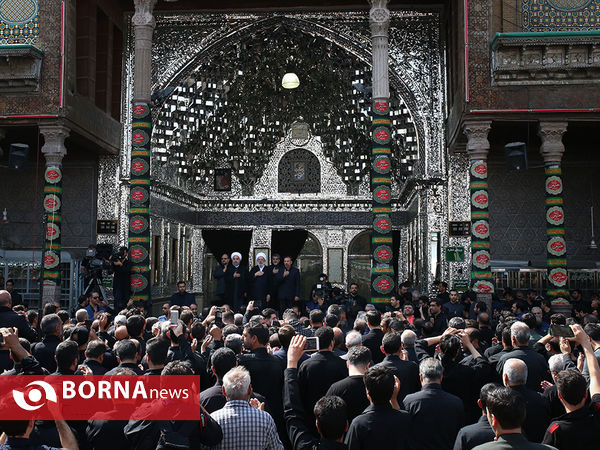 عزاداری روز عاشورا با حضور رییس جمهوری در حرم عبدالعظیم حسنی(ع)