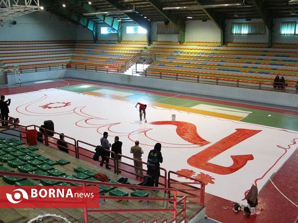 تحریر بزرگترین "یاحسین" توسط شورش نصیری هنرمند و نقاش اهل تسنن