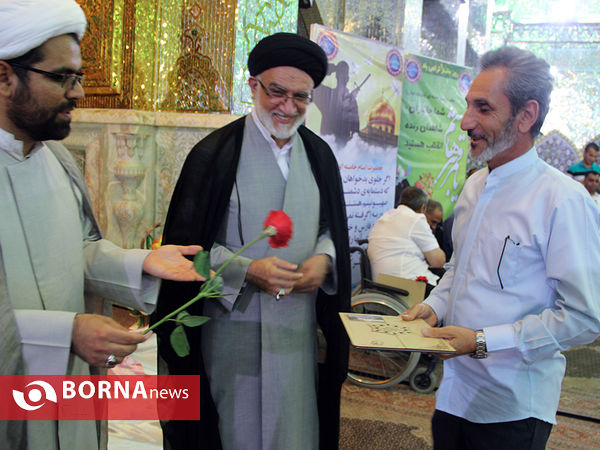 مراسم تجلیل از جانبازان در حرم سیدعلاالدین حسین (ع)