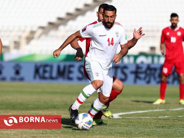 دیدار تیم های ملی فوتبال لبنان و ایران