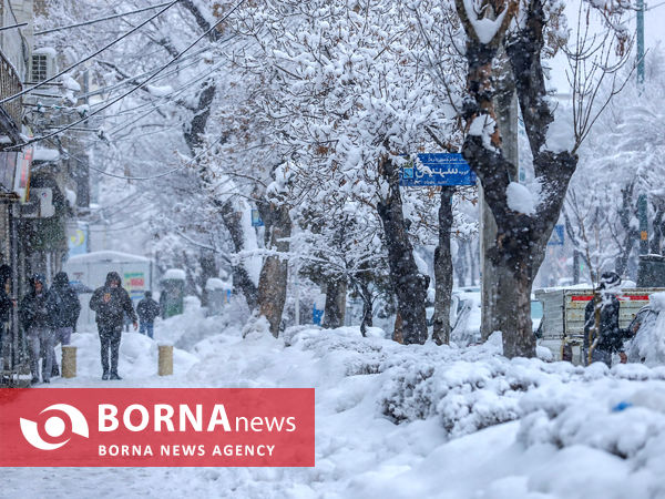 بارش شدید برف در اراک